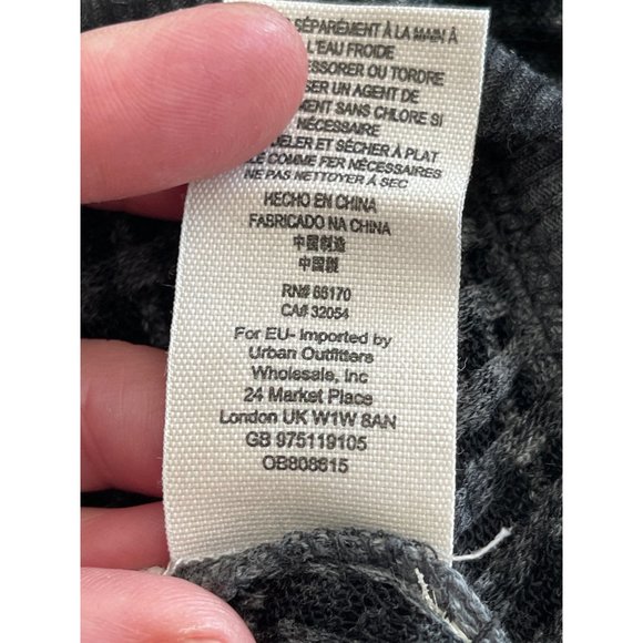 Free People We The Free South Side Thermal V-Neck Gray Black V-Neck XS‎ $68 - Picture 12 of 13